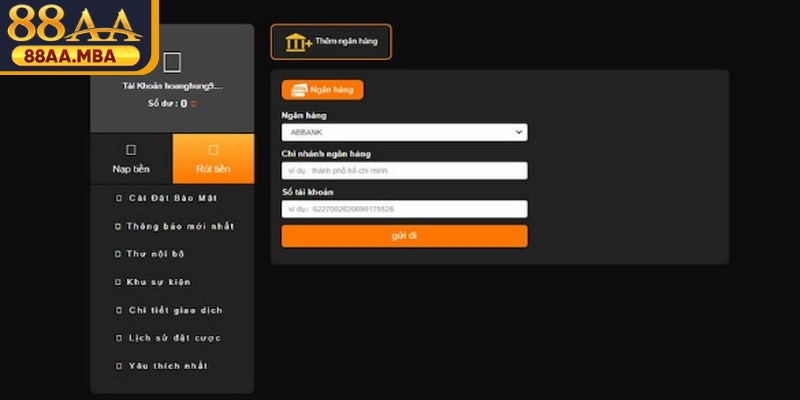 Chi tiết các bước rút tiền 88AA an toàn, nhanh chóng